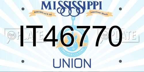 IT46770 Mississippi License Plate