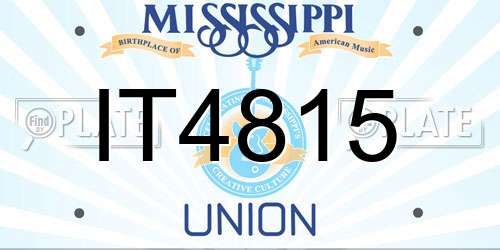 IT4815 Mississippi License Plate