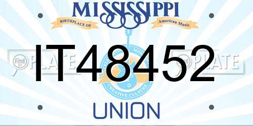 IT48452 Mississippi License Plate
