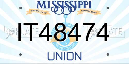 IT48474 Mississippi License Plate