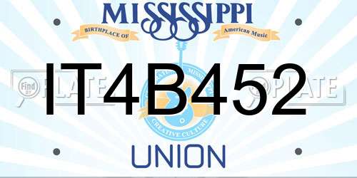 IT4B452 Mississippi License Plate