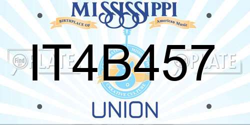 IT4B457 Mississippi License Plate