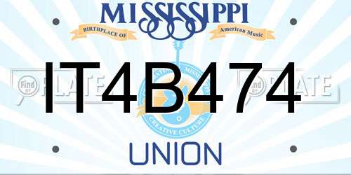 IT4B474 Mississippi License Plate