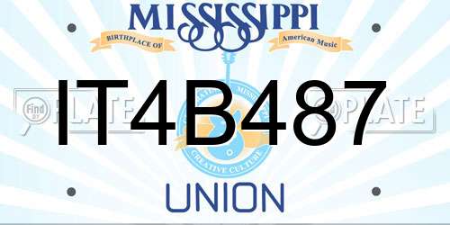 IT4B487 Mississippi License Plate