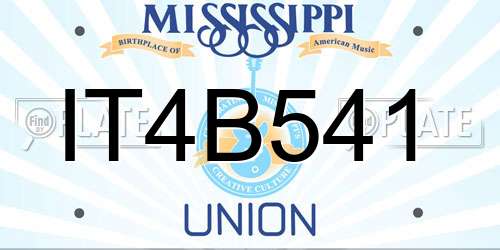 IT4B541 Mississippi License Plate