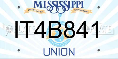 IT4B841 Mississippi License Plate