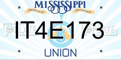 IT4E173 Mississippi License Plate