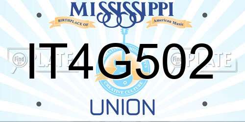IT4G502 Mississippi License Plate