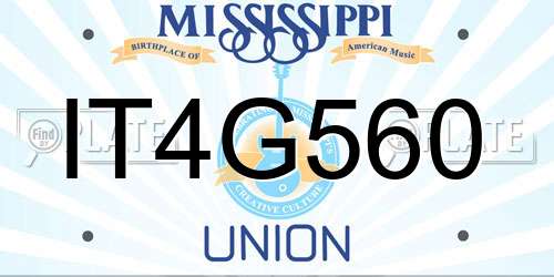 IT4G560 Mississippi License Plate
