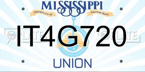 IT4G720 Mississippi License Plate