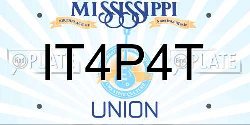 IT4P4T Mississippi License Plate