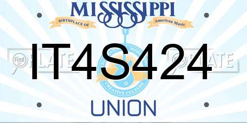 IT4S424 Mississippi License Plate