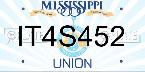 IT4S452 Mississippi License Plate