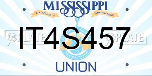 IT4S457 Mississippi License Plate
