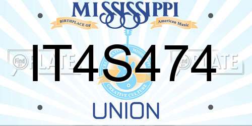 IT4S474 Mississippi License Plate
