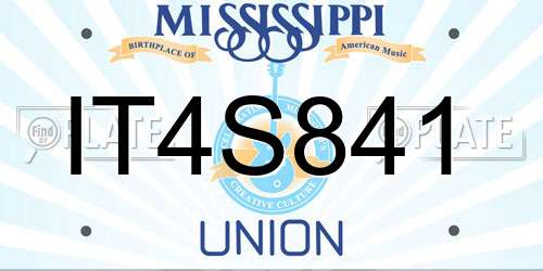 IT4S841 Mississippi License Plate