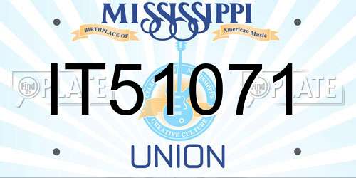 IT51071 Mississippi License Plate