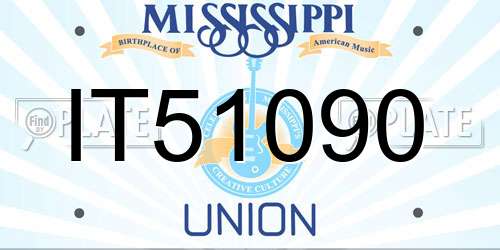 IT51090 Mississippi License Plate