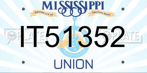 IT51352 Mississippi License Plate