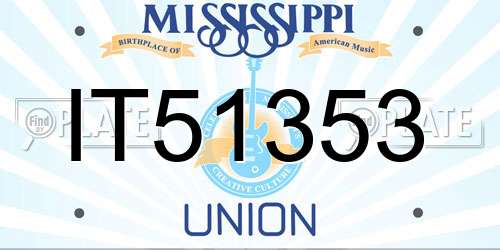 IT51353 Mississippi License Plate