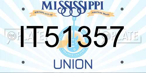 IT51357 Mississippi License Plate