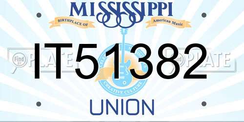 IT51382 Mississippi License Plate