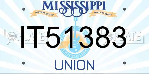 IT51383 Mississippi License Plate