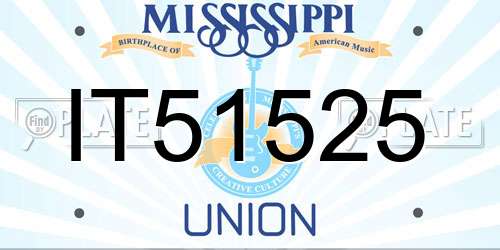 IT51525 Mississippi License Plate