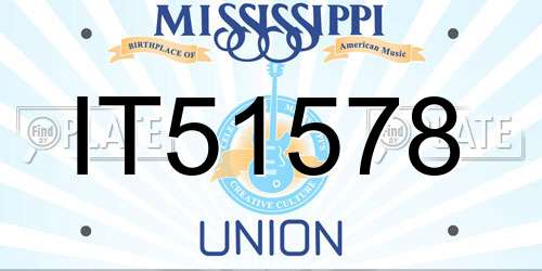 IT51578 Mississippi License Plate