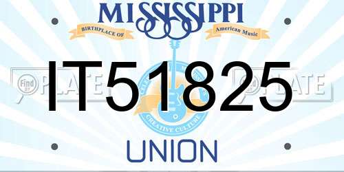 IT51825 Mississippi License Plate