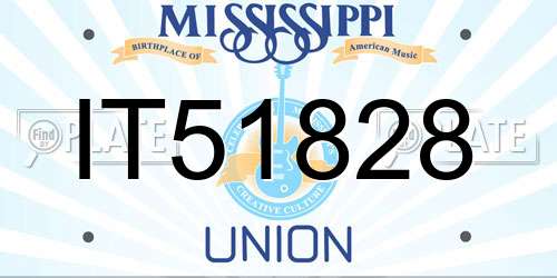 IT51828 Mississippi License Plate