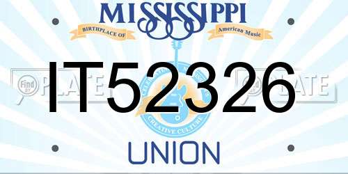 IT52326 Mississippi License Plate