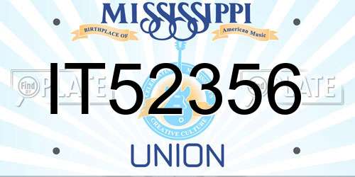IT52356 Mississippi License Plate