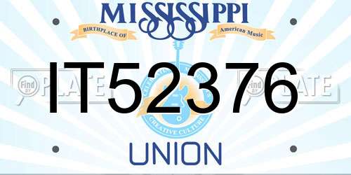 IT52376 Mississippi License Plate