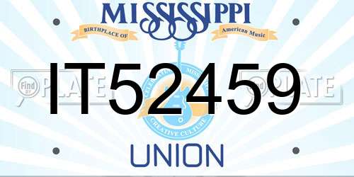 IT52459 Mississippi License Plate