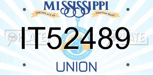 IT52489 Mississippi License Plate