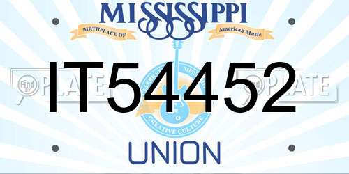 IT54452 Mississippi License Plate