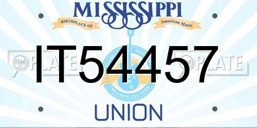 IT54457 Mississippi License Plate