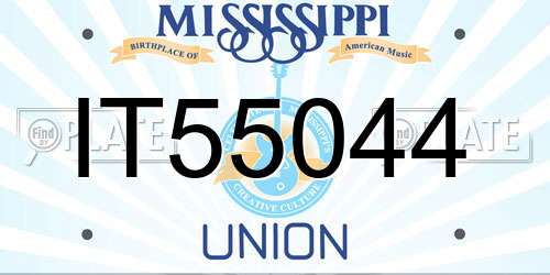IT55044 Mississippi License Plate