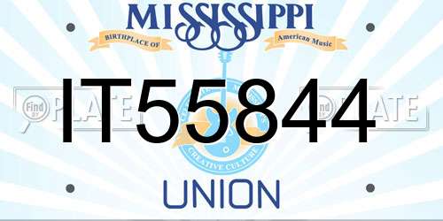IT55844 Mississippi License Plate