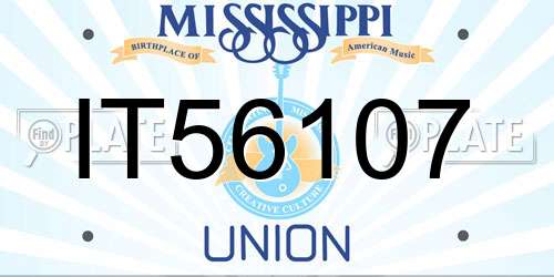 IT56107 Mississippi License Plate