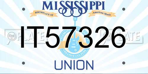 IT57326 Mississippi License Plate