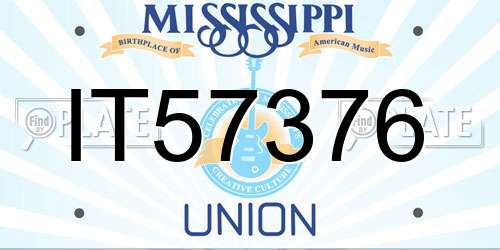 IT57376 Mississippi License Plate
