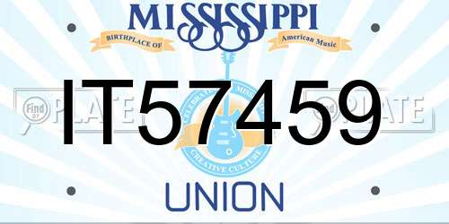 IT57459 Mississippi License Plate