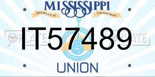 IT57489 Mississippi License Plate