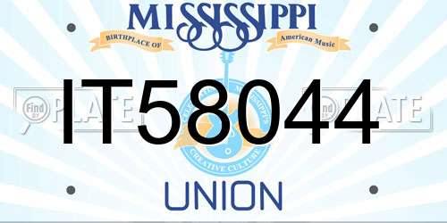 IT58044 Mississippi License Plate