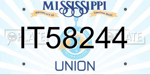 IT58244 Mississippi License Plate