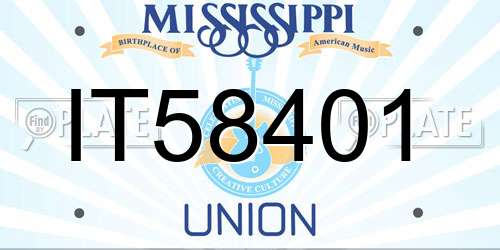 IT58401 Mississippi License Plate