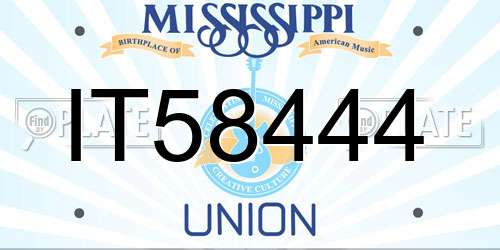 IT58444 Mississippi License Plate