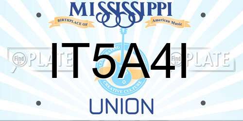 IT5A4I Mississippi License Plate